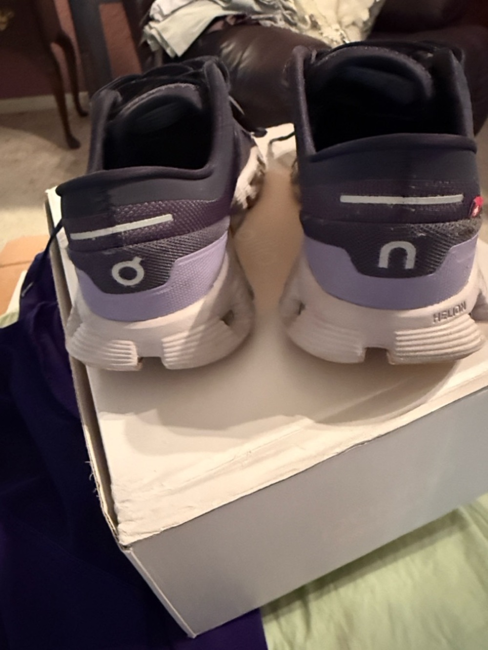 On Cloud Women's Blue w/Lavender Running Shoes - Picture 5 of 7